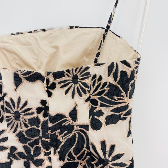 Carmen Marc Valvo Women's Dress 10 Sheath Midi Sleeveless Floral Cascade New - Picture 7 of 15